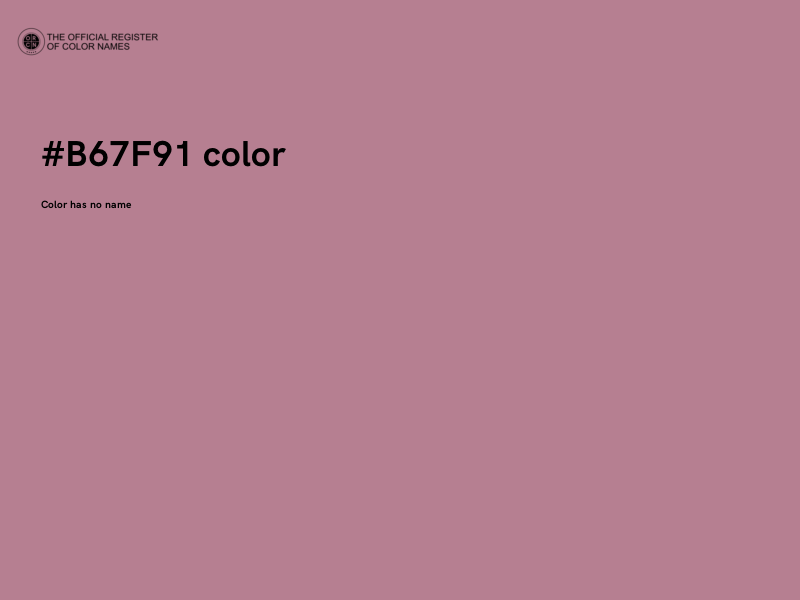 #B67F91 color image