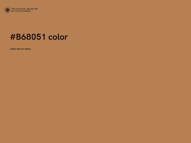 #B68051 color image
