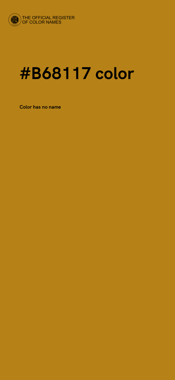 #B68117 color image