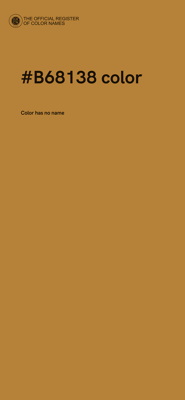 #B68138 color image