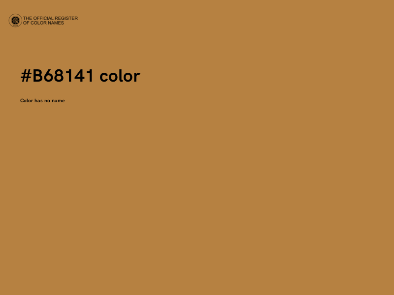 #B68141 color image
