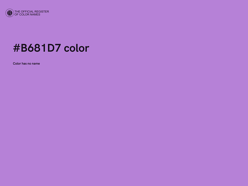 #B681D7 color image