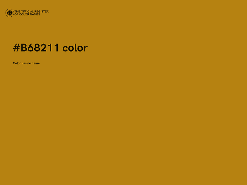 #B68211 color image