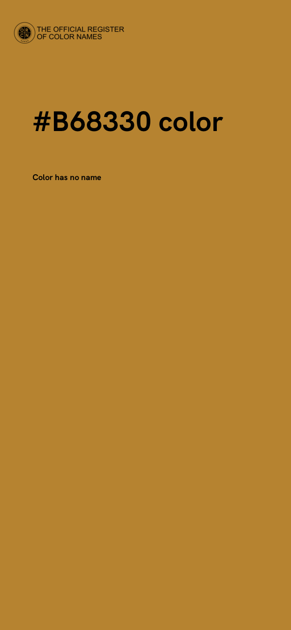 #B68330 color image