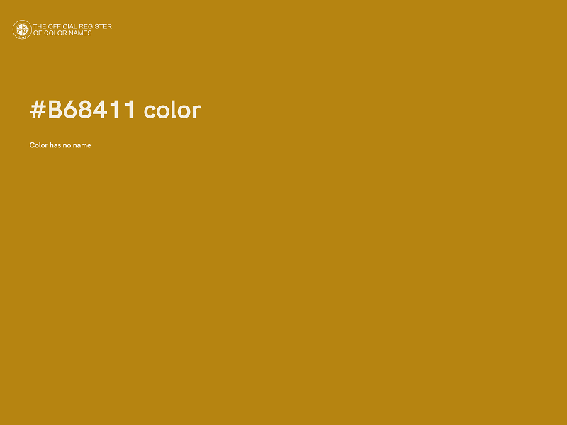 #B68411 color image