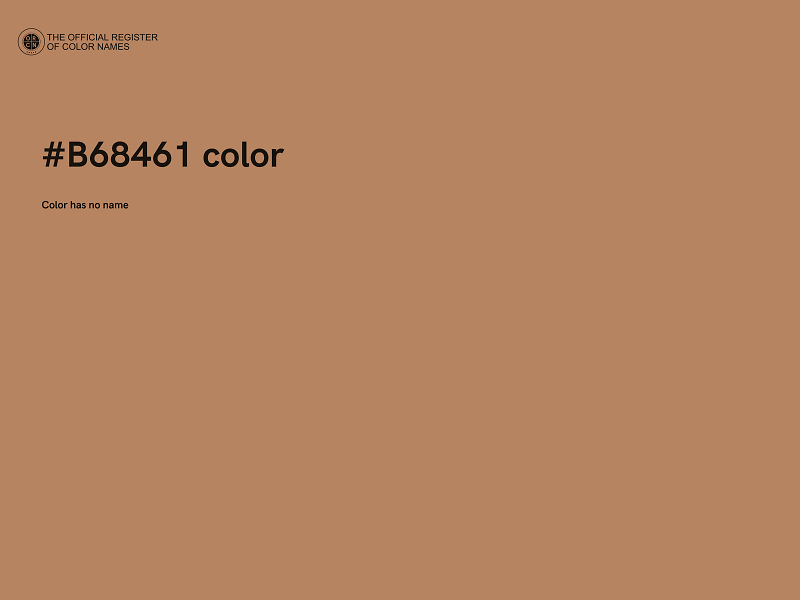 #B68461 color image