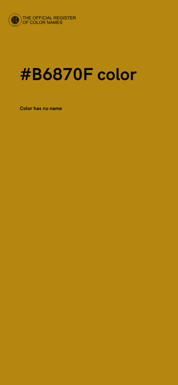 #B6870F color image