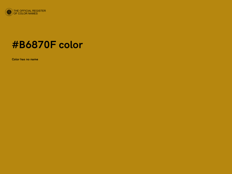 #B6870F color image