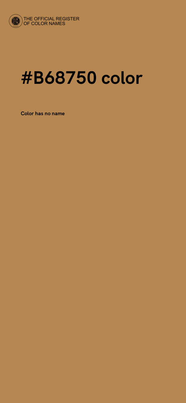 #B68750 color image