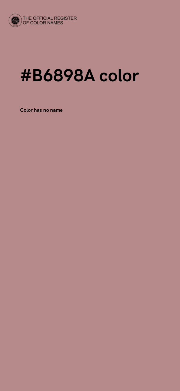 #B6898A color image