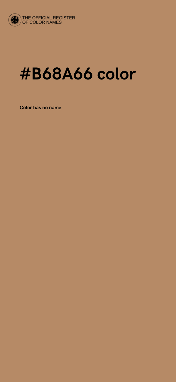 #B68A66 color image