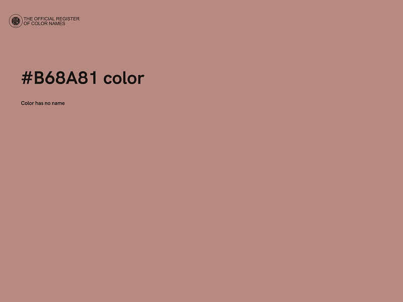 #B68A81 color image