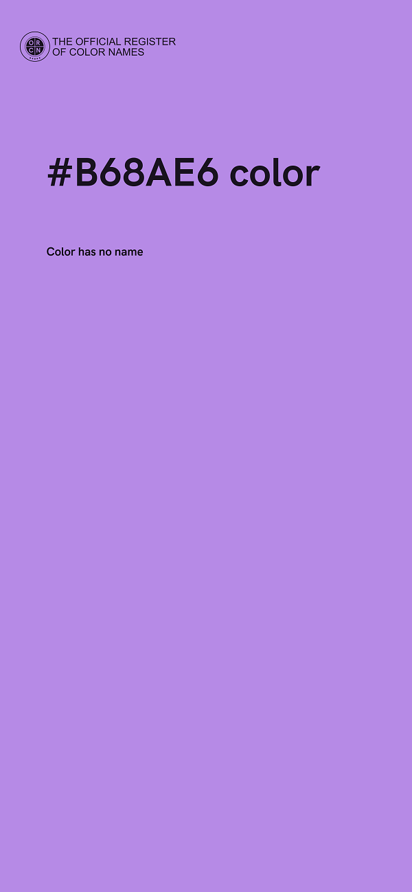 #B68AE6 color image