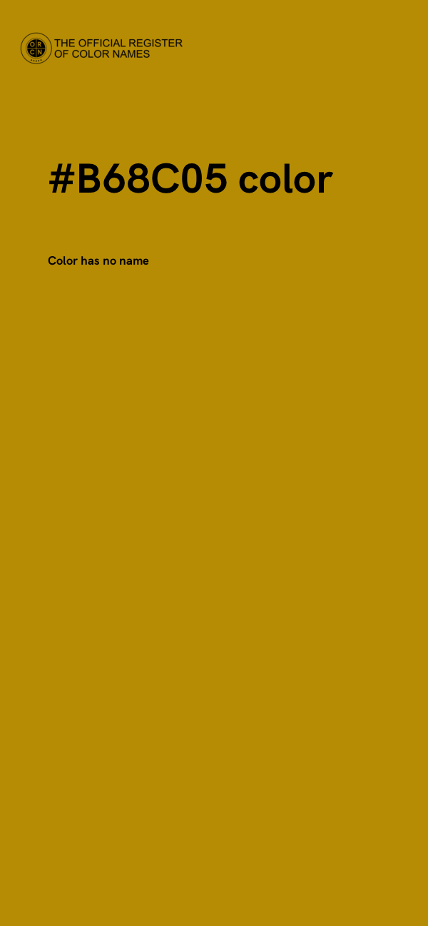 #B68C05 color image