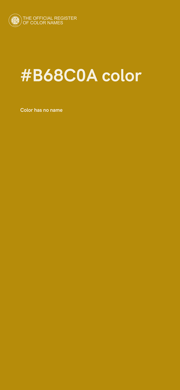 #B68C0A color image