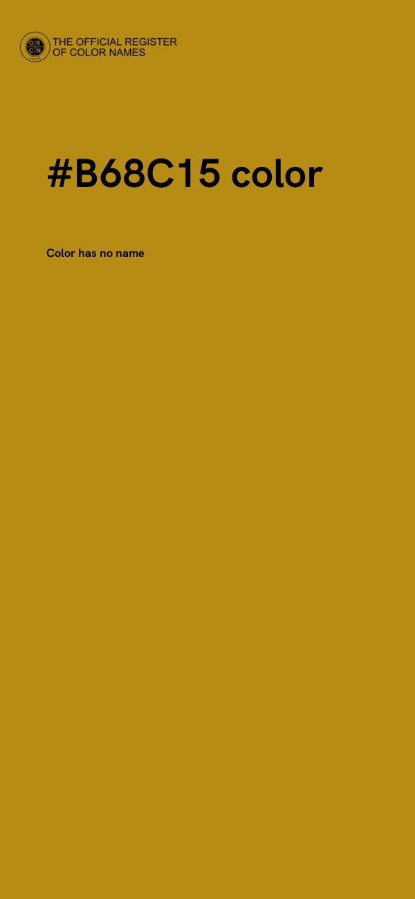 #B68C15 color image