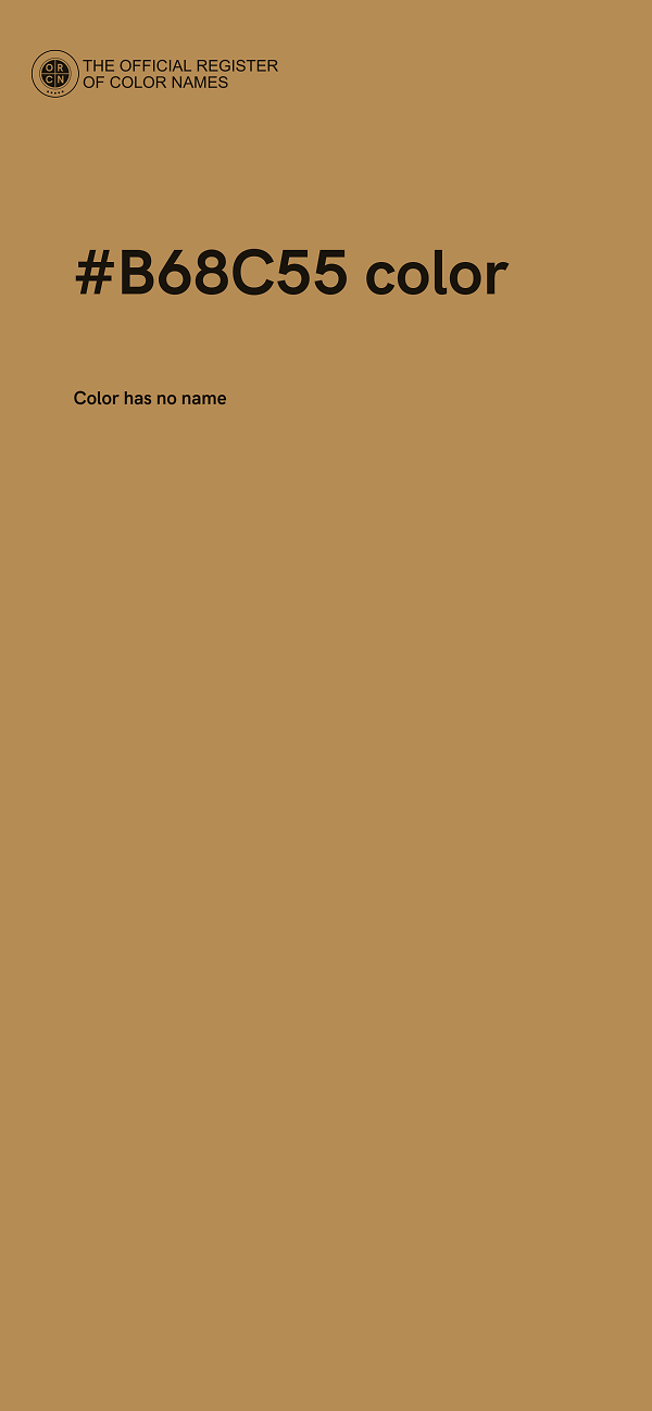 #B68C55 color image
