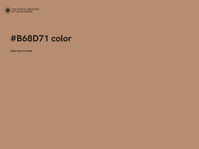 #B68D71 color image