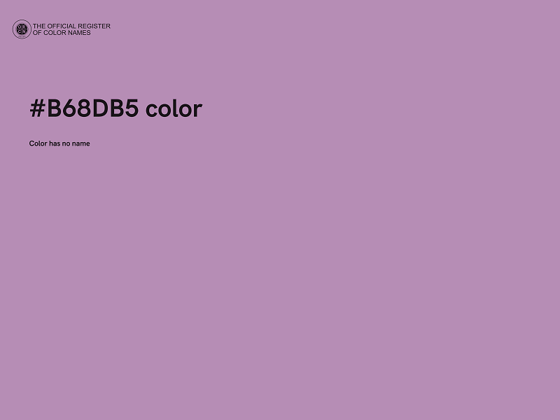 #B68DB5 color image