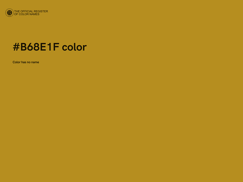 #B68E1F color image