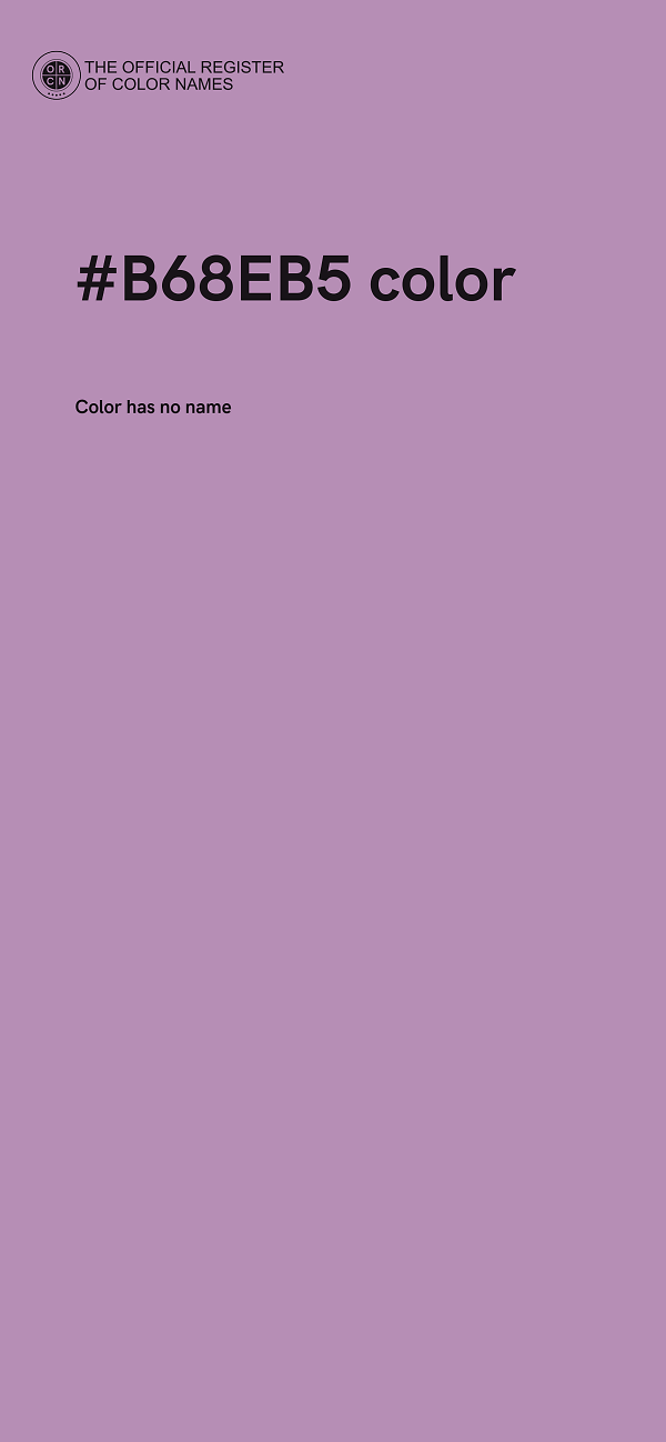 #B68EB5 color image