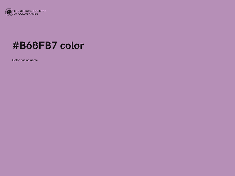 #B68FB7 color image