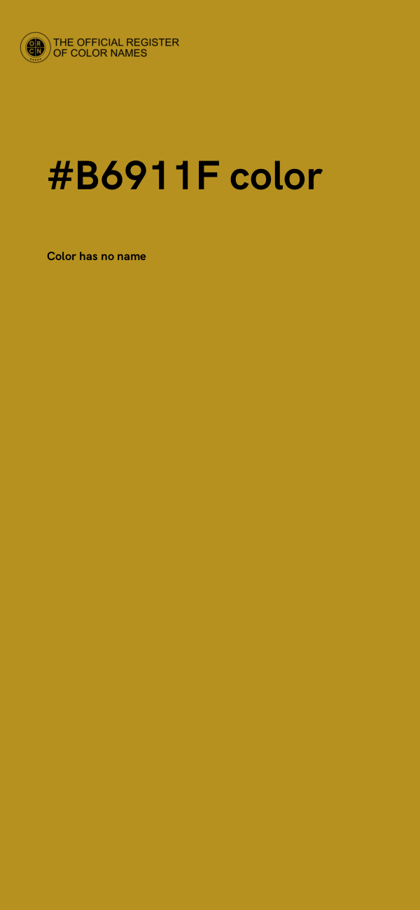 #B6911F color image