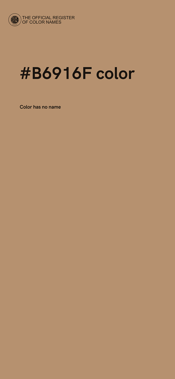 #B6916F color image