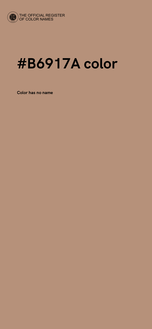 #B6917A color image