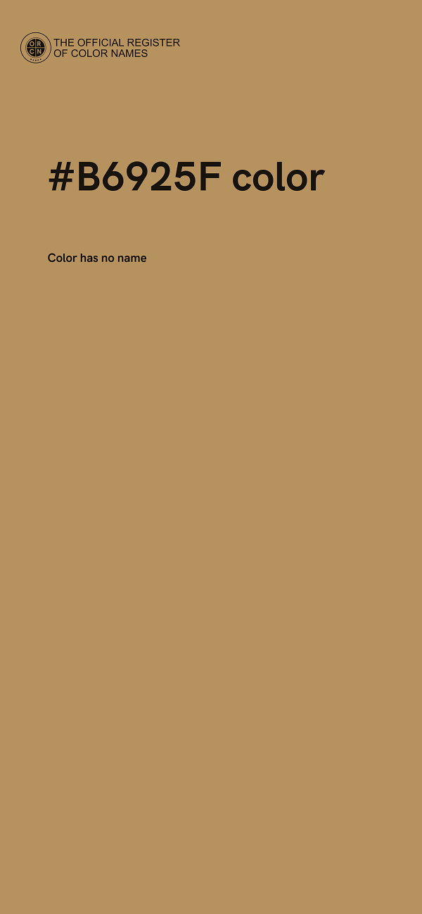 #B6925F color image