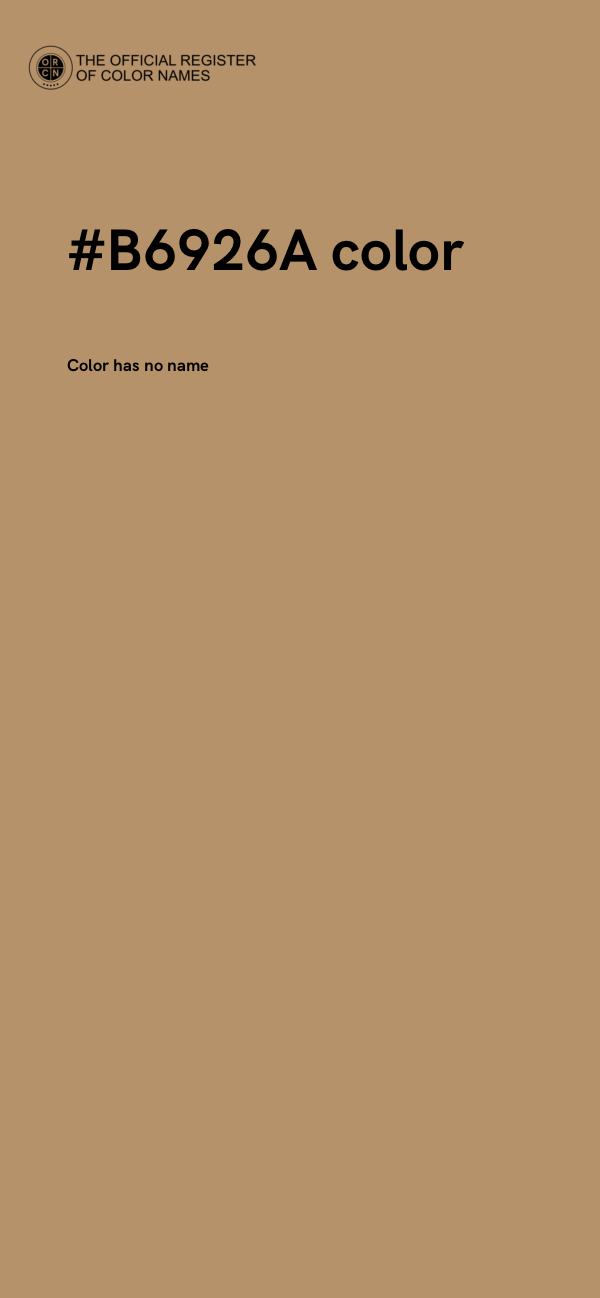 #B6926A color image