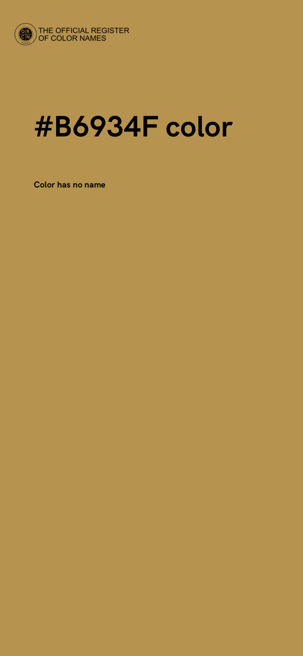 #B6934F color image