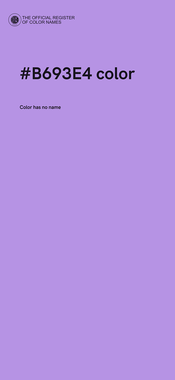 #B693E4 color image