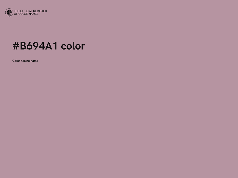 #B694A1 color image