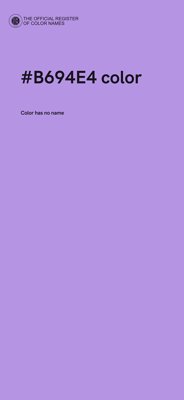 #B694E4 color image