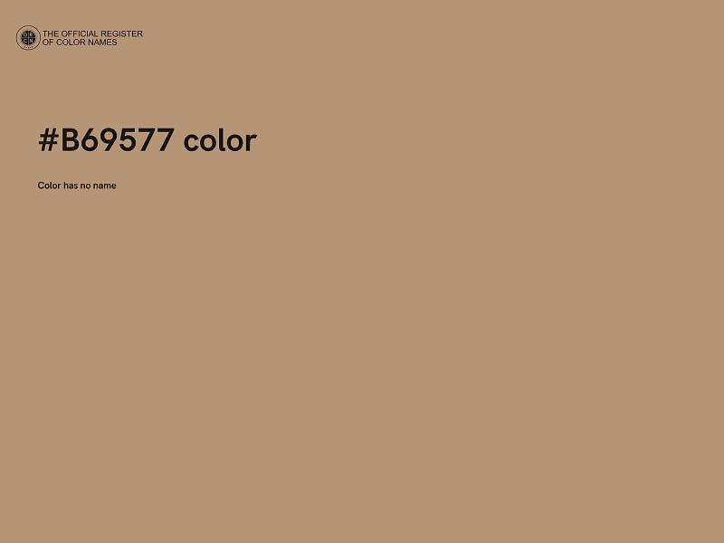 #B69577 color image