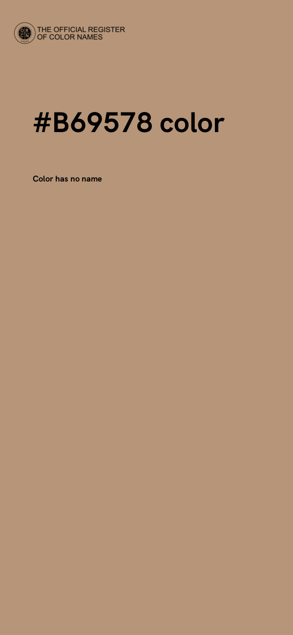 #B69578 color image