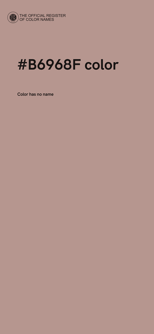 #B6968F color image