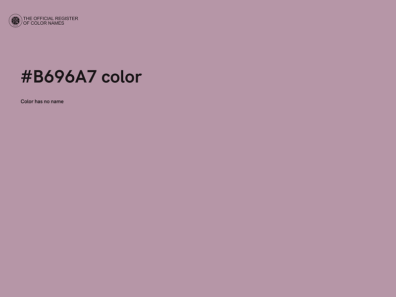 #B696A7 color image