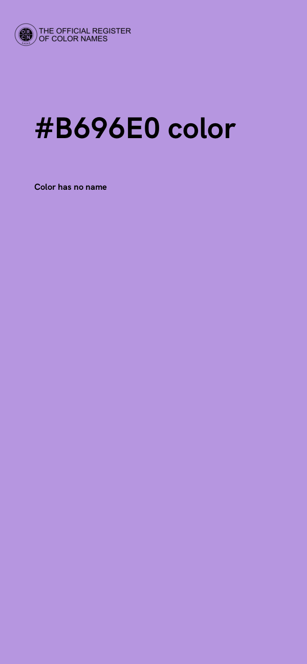#B696E0 color image