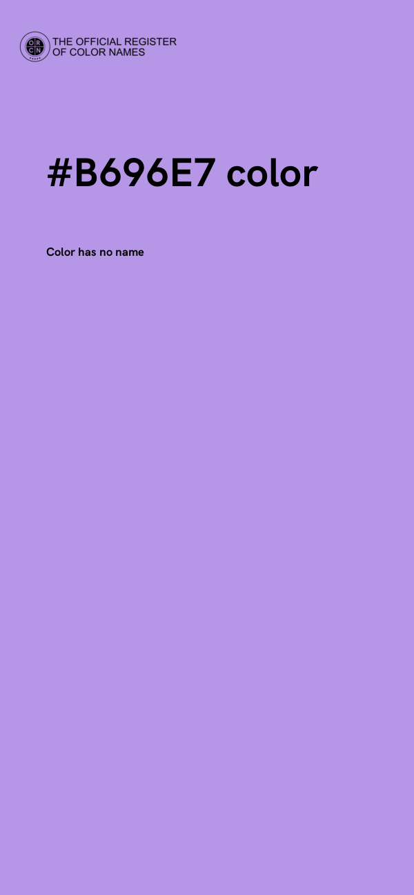 #B696E7 color image