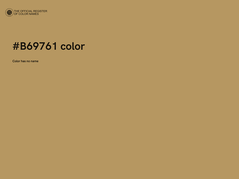 #B69761 color image