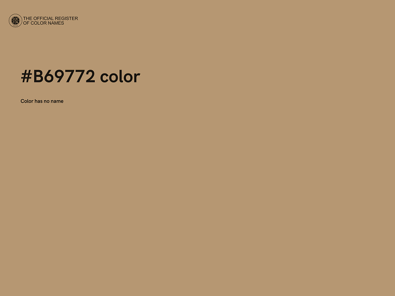 #B69772 color image