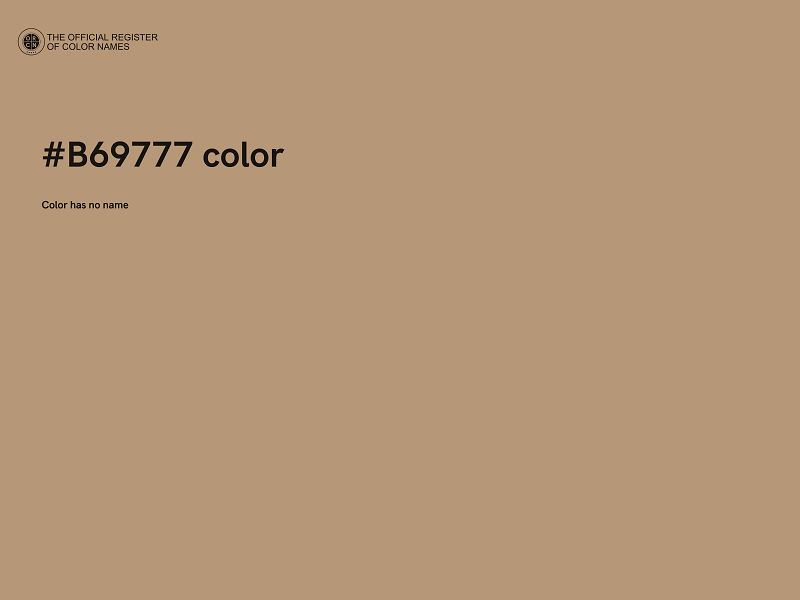 #B69777 color image