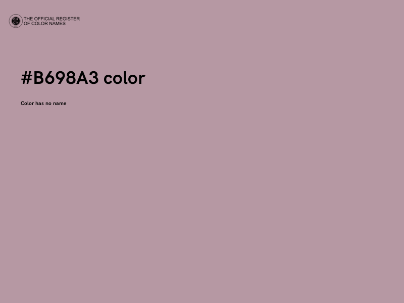 #B698A3 color image
