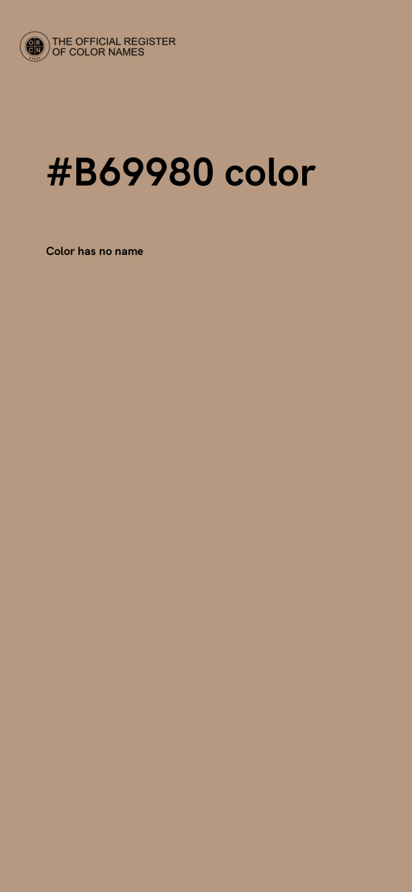 #B69980 color image