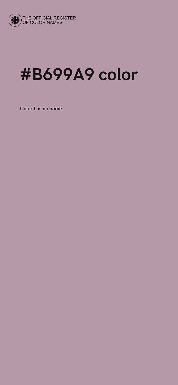 #B699A9 color image