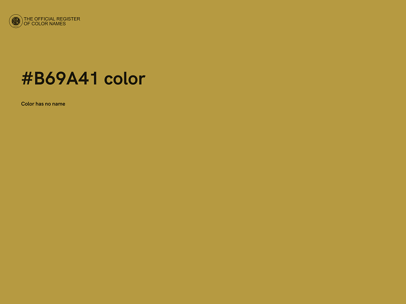 #B69A41 color image
