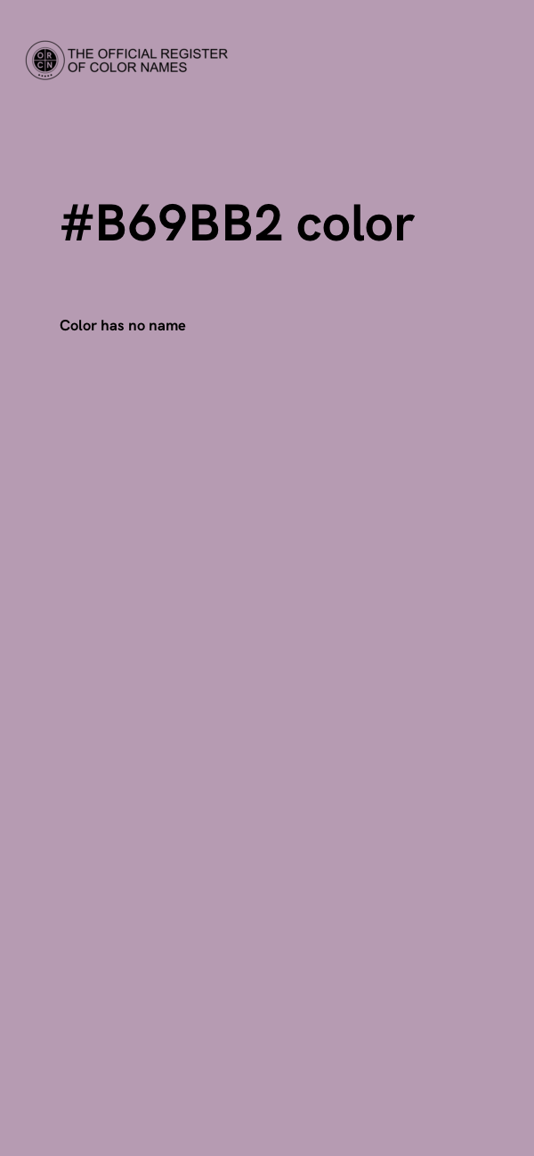 #B69BB2 color image