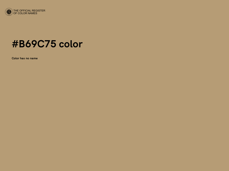 #B69C75 color image